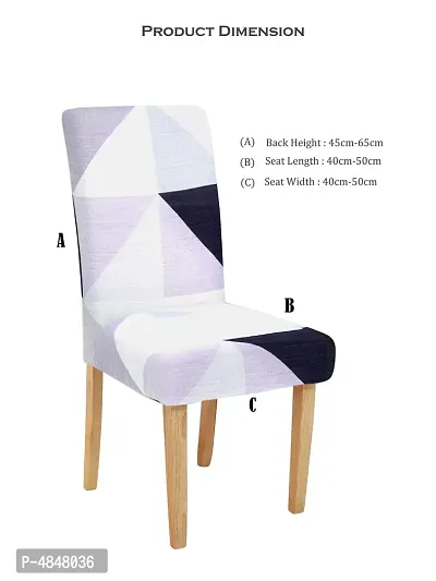 FasHome Premium Multicoloured Polyester Printed Chair Cover-thumb5