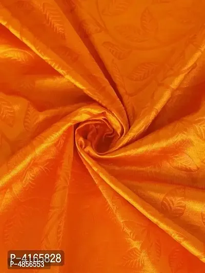 Pack of 2 Beautiful  Orange Polyester Eyelet Fitting Door Curtain (7 Feet)-thumb3