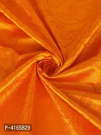 Pack of 2 Beautiful  Orange Polyester Eyelet Fitting Long Door Curtain (9 Feet)-thumb2