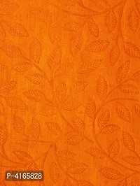 Pack of 2 Beautiful  Orange Polyester Eyelet Fitting Door Curtain (7 Feet)-thumb3