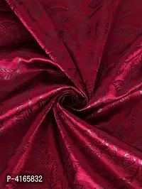 Pack of 2 Beautiful  Maroon Polyester Eyelet Fitting Door Curtain (7 Feet)-thumb2