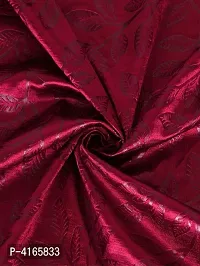 Pack of 2 Beautiful  Maroon Polyester Eyelet Fitting Long Door Curtain (9 Feet)-thumb2