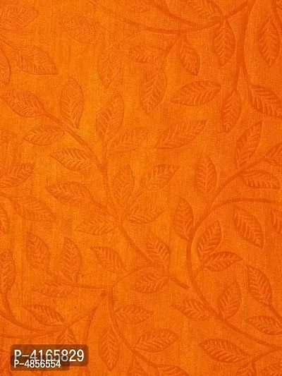 Pack of 2 Beautiful  Orange Polyester Eyelet Fitting Long Door Curtain (9 Feet)-thumb4