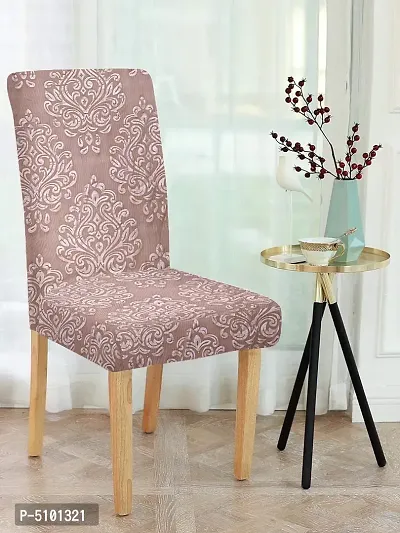 FasHome Premium Polyester Pink 8 Stretchable Chair Slipcover-thumb2