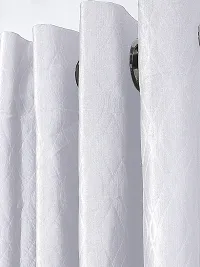 FasHome Heavy Polyester Long Emboss Eyelet Door Curtains (Door 4 x 7 Feet, (Pack of 2)-thumb1