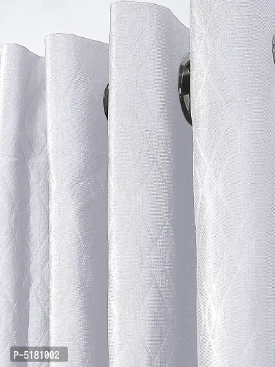 FasHome Heavy Polyester Long Emboss Eyelet Door Curtains (Door 4 x 7 Feet, (Pack of 2)-thumb2