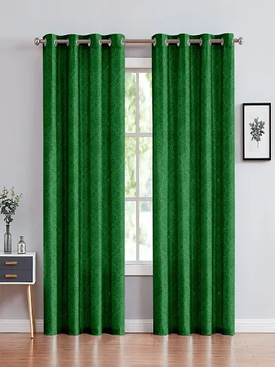 Polyester Long Door Curtains- Set of 2