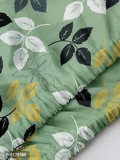 Polyester Green Leaf Print Printed Air Conditioning Dust Cover, Folding AC Cover, Split for 1 Ton Indoor Unit-thumb5