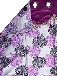 Fancy Curtain Polyester Door Pack of 2 Purple-thumb2