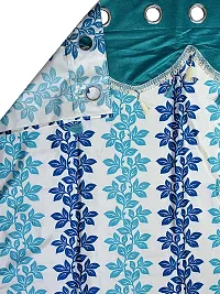 Fancy Curtain Polyester Door Pack of 2 Blue-thumb2