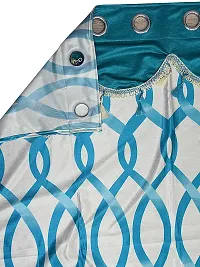 Fancy Curtain Polyester Long Door Pack of 2 Blue 1-thumb2