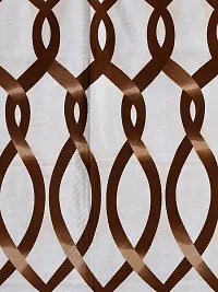 Fancy Curtain Polyester Long Door Pack of 2 Brown 1-thumb4