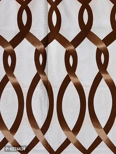 Fancy Curtain Polyester Long Door Pack of 2 Brown 1-thumb5