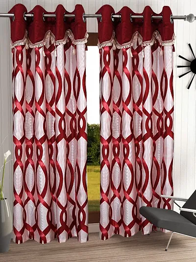 Pack of 2- Fancy Polyester Door Curtain