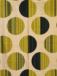 Fancy Curtain Polyester Door Pack of 2 Green 4-thumb4