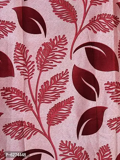 Fancy Curtain Polyester Door Pack of 2 Maroon 3-thumb5