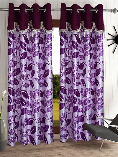 Pack of 2- Fancy Polyester Door Curtain