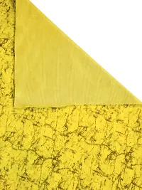 Designer Light Yellow Velvet Window Curtains - Pack Of 2-thumb4