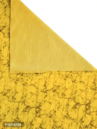 Designer Yellow Velvet Window Curtains - Pack Of 2-thumb5
