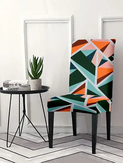 Geometric Printed Polyester Chair Covers