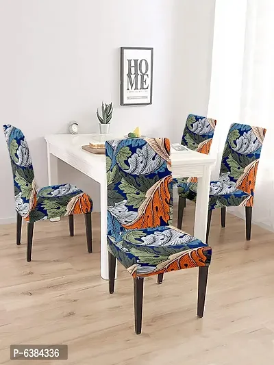 Comfortable Polyester Printed Chair Covers- Pack Of 4