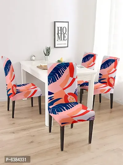 Comfortable Polyester Printed Chair Covers- Pack Of 4-thumb0