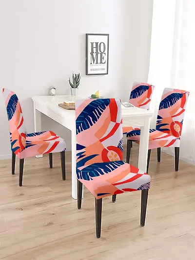 Pack of 4- Printed Polyester Chair Covers