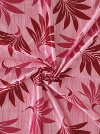 Cortina Leaf Print Long Door Drapes | Curtains for Home, Bedroom, Office Rooms | Balances Room Temperature | Polyester Fabric | Room-Darkening | Strechable | Pack of 2 | 9Ft | Pink 1-thumb3