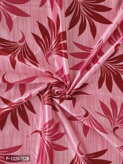 Cortina Leaf Print Long Door Drapes | Curtains for Home, Bedroom, Office Rooms | Balances Room Temperature | Polyester Fabric | Room-Darkening | Strechable | Pack of 2 | 9Ft | Pink 1-thumb4