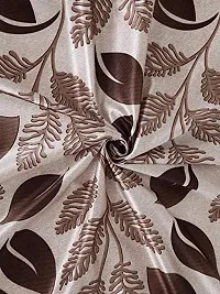 Cortina Polyester Print Grommet Eyelet Door Curtain, 210 X 115 cm, Brown, Pack of 2-thumb2