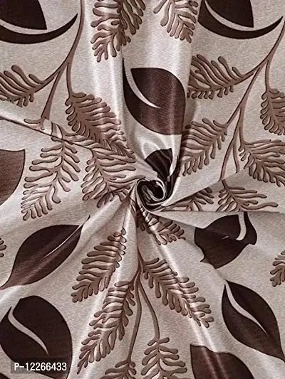 Cortina Polyester Print Grommet Eyelet Door Curtain, 210 X 115 cm, Brown, Pack of 2-thumb3