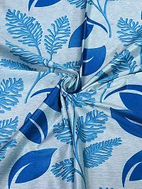 Cortina Floral Print Polyester Jhalar Pattern Curtains with Metal Eyelet ? Ready to Fit ? Reusable Fabric ? Bedroom Living Room Kids Room Hall Kitchen Office ? 7 Feet Set of 2 ? Blue-thumb3