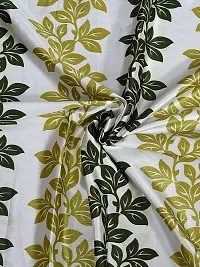 Cortina Polyester Floral Print Jhalar Pattern Curtains with Metal Eyelet ? Soft  Smooth ? Ready Fit ? Reusable Fabric ? Bedroom Living Room Kids Room Hall Office ? 7 Feet Set of 2 ? Green?-thumb3