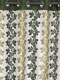 Cortina Polyester Fabric Eyelet Door Curtain (Green)-thumb1