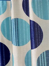 Cortina Polka Print Window Curtain | Drapes for Home, Bedroom, Guest Rooms, Office Rooms | 5Ft | Balances Room Temperature | Streachable | Polyester | Room-Darkening | Pack of 2 | Blue-thumb2