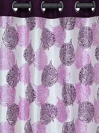 Cortina Polyester Fabric Eyelet Window Curtain (Purple)-thumb2