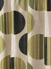 Cortina Polka Print Window Curtain | Drapes for Home, Bedroom, Guest Rooms, Office Rooms | 5Ft | Balances Room Temperature | Streachable | Polyester | Room-Darkening | Pack of 2 | Green-thumb2