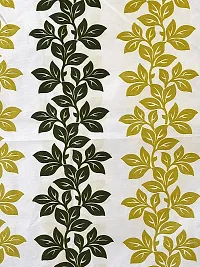 Cortina Polyester Floral Print Jhalar Pattern Curtains with Metal Eyelet ? Soft  Smooth ? Ready Fit ? Reusable Fabric ? Bedroom Living Room Kids Room Hall Office ? 7 Feet Set of 2 ? Green?-thumb4