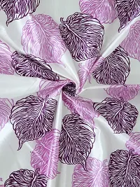 Cortina Door Drapes | Curtains for Home, Bedroom, Office Rooms | Balances Room Temperature | Polyester Fabric | Semi-Transparent | Floral Print Design | Pack of 2 | 7Ft | Purple-thumb3