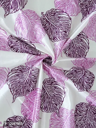 Cortina Door Drapes | Curtains for Home, Bedroom, Office Rooms | Balances Room Temperature | Polyester Fabric | Semi-Transparent | Floral Print Design | Pack of 2 | 7Ft | Purple-thumb4