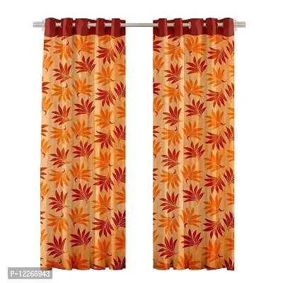 Cortina Polyester Fabric Eyelet Long Door Curtain for Bedroom, Living Room-Set of 2-9ft-thumb2