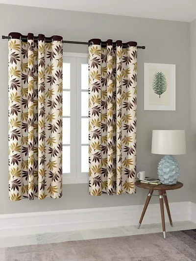 Cortina Polyester Fabric Eyelet Long Door Curtain for Bedroom, Living Room-Set of 2-9ft.