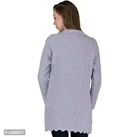 Royal Rajasthani Women V-Neck Full Sleeves Length Cable Button Woolen Wine Cardigan Sweater-thumb1