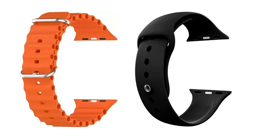 Adcom Silicone Straps  Compatible with Adcom Ignite Voice Infinity Smart Watches  Black Compatible with Adcom Armour Armour Pro Smart Watches  Orange Pack of 2