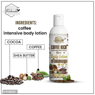 Rabenda Coffee Rich Hydration Moisturizer Body Lotion With Coffee And Shea Butter-Pack Of 2,  100 ml each-thumb3