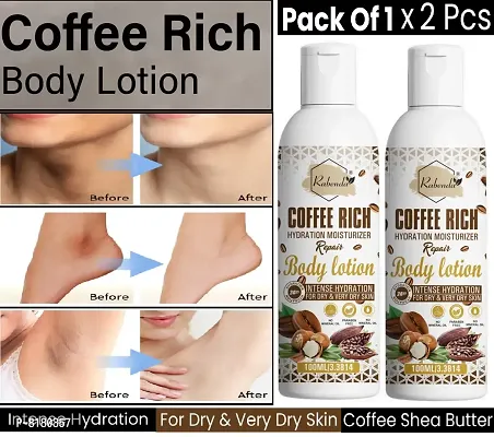 Rabenda Coffee Rich Hydration Moisturizer Body Lotion With Coffee And Shea Butter-Pack Of 2,  100 ml each