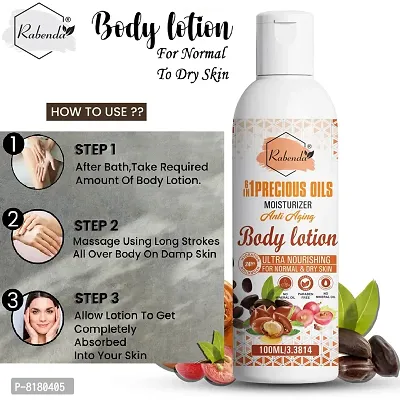 Rabenda 6 In 1 Precious Oils Body Lotions Anti Aging Body Care Product With Argan,Jojoba And Grapeseed Extract Cream- 100 ml-thumb4