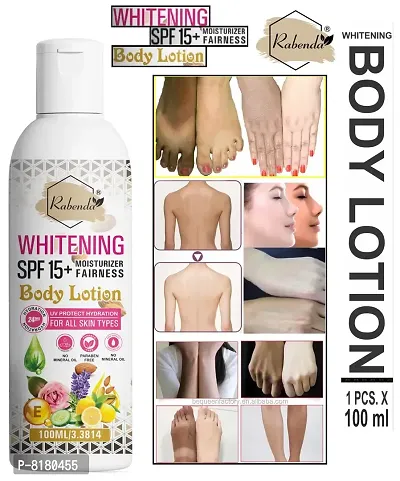 Rabenda Whitening Body Lotion On Spf15+ Skin Lighten And Brightening Body Lotion Cream - 100 ml