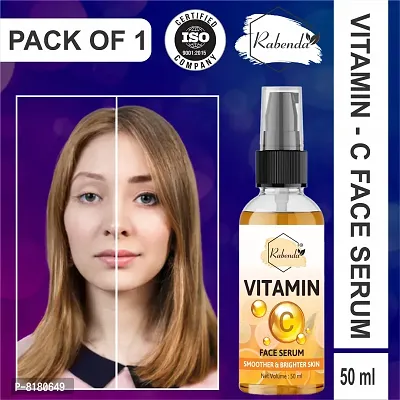Rabenda 1% Vitamin C Face Serum With Mandarin For Glowing Skin With Pure Ethyl Ascorbic Acid For Hyperpigmentation And Dull Skin, Fragrance-Free,50 ml