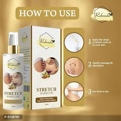 Rabenda Present Repair Stretch Marks Removal - Natural Heal Pregnancy Breast, Hip, Legs- 100 ml-thumb4